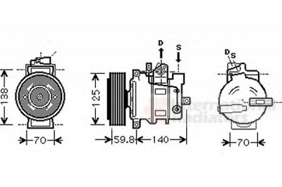 VAN WEZEL 0300k295 -  Компрессор, кондиционер